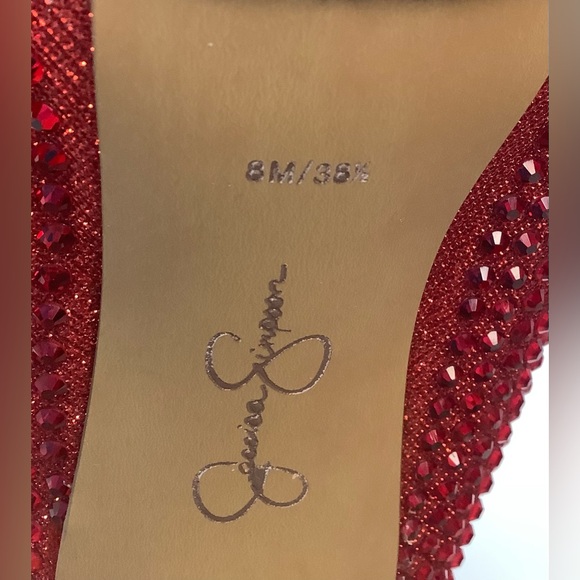 👠NWOB👠Jessica Simpson Vianne Stiletto Crystal Embellishment Boots - Picture 14 of 17